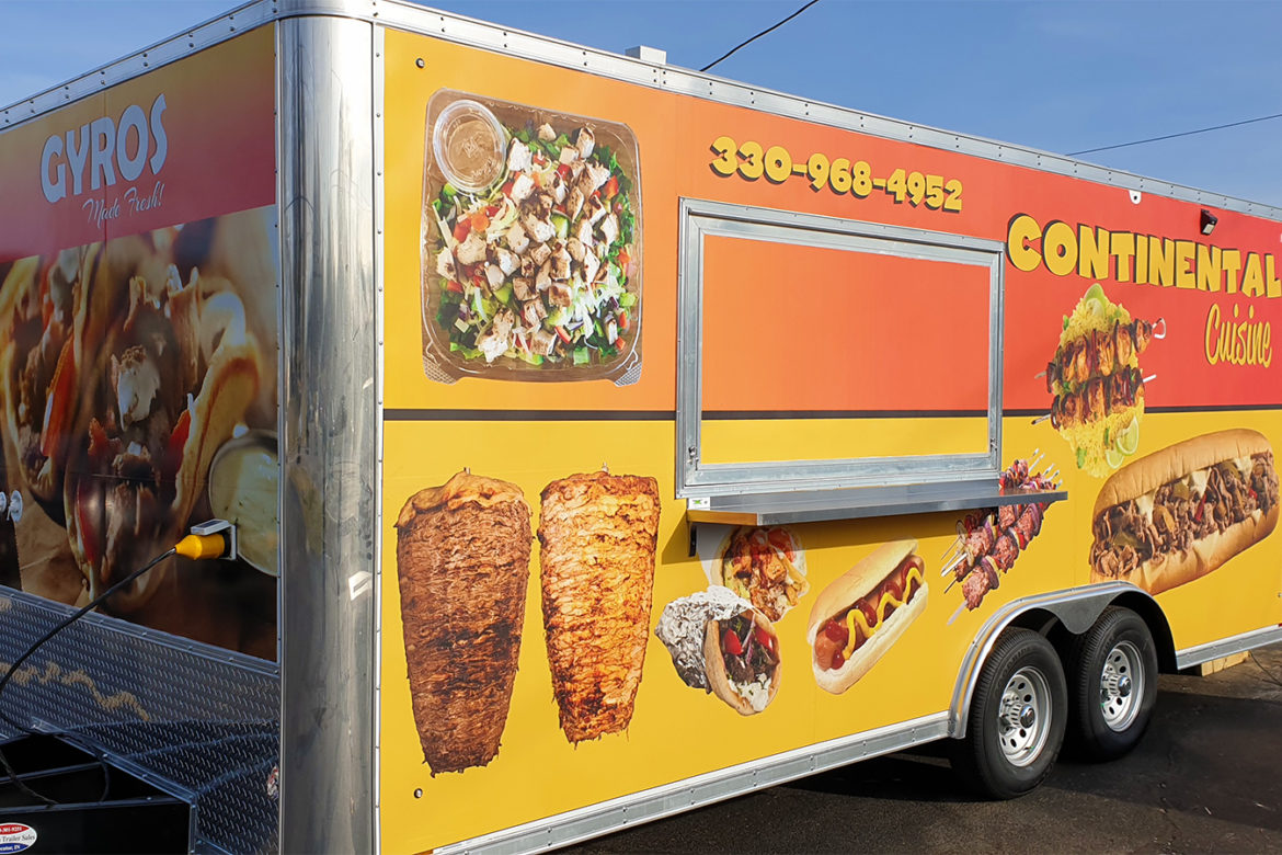 Continental Food Trailer Vinyl Wrap