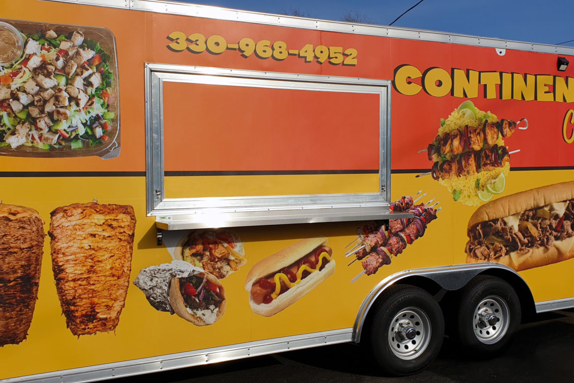 Continental Food Trailer Vinyl Wrap