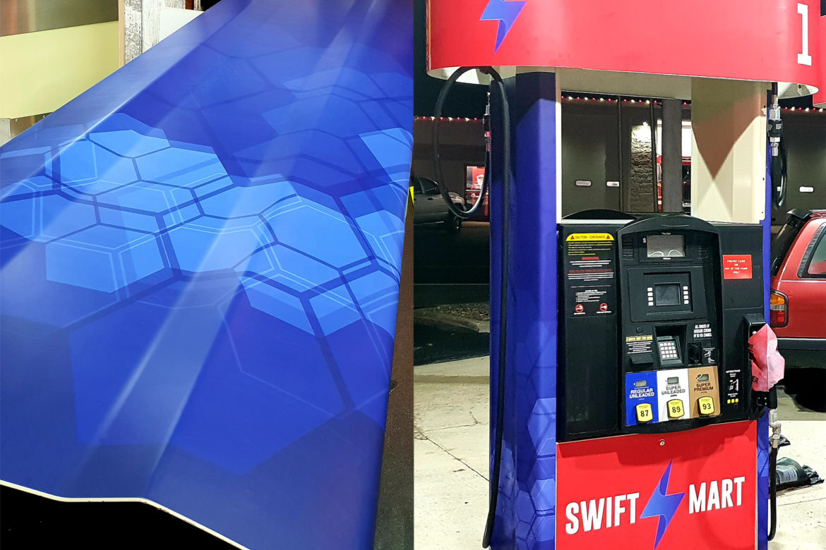 Swift Mart Gas Pump Decal